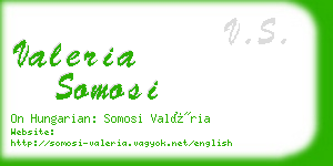 valeria somosi business card